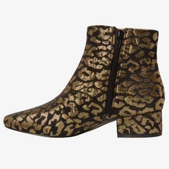 Comfortview® The Henley Fab Leopard Metallic Gold  Bootie  7 wide 7W 7WW - Picture 3 of 8